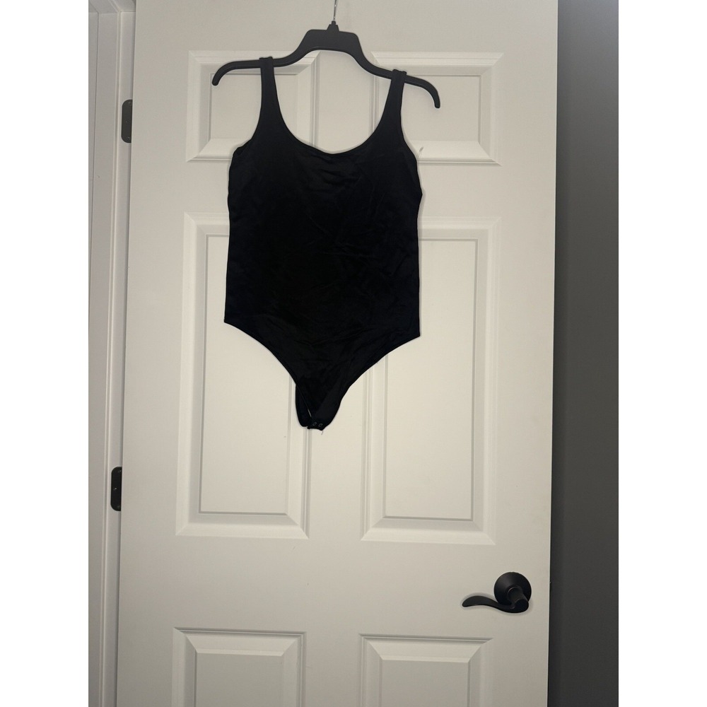 Abercrombie And Fitch Soft A And F Sleeveless Scoop Neck Bodysuit Large Black